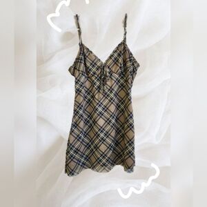 ANGELS WELCOME MARKET CAMI PLAID DRESS